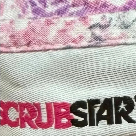 Scrubstar Women's V-Neck Scrub Top XL Pink Snake Print Short Sleeve - Picture 3 of 3